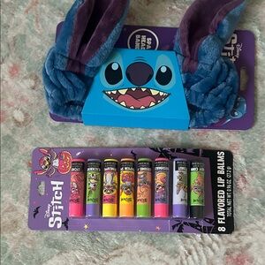 Disney Stitch Lip Balm Set with Purple Headband